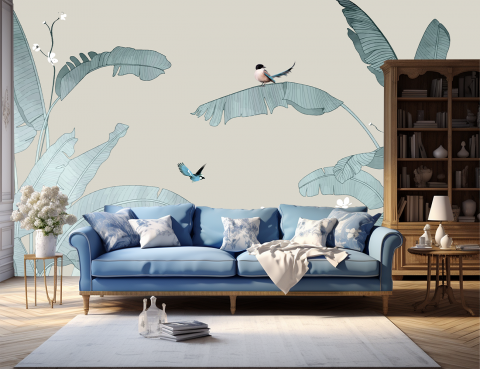 Fototapet Fara Imbinari  Living & Dormitor - Blue Tropic [1]