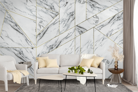 Fluid Art - Fototapet fara imbinari Marble with Gold