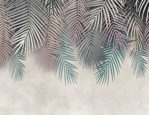 Fototapet fara imbinari - Pastel Palm [2]