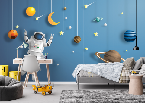 Fototapet fara imbinari pentru copii astronaut in spatiu [1]