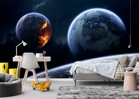 Peisaj - Fototapet fara imbinari planete