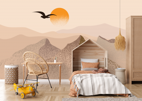 Peisaj - model fototapet peisaj fara imbinari pentru dormitor sau living
