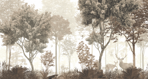 Fototapet fara imbinari Sepia Forest [2]