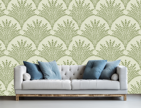 Fototapet fara imbinari - Fototapet Fara Imbinari Vintage Green Pattern