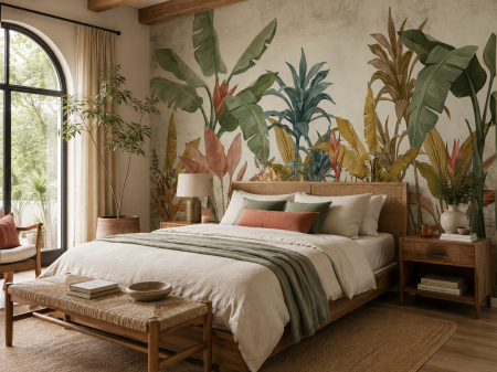 Fototapet fara imbinari - Fototapet Vis Tropical Vintage fără îmbinări | Dreamwall.ro