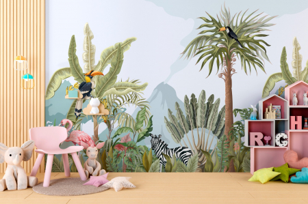 Pentru copii - Fototapet fara imbinari Exotic Landscape