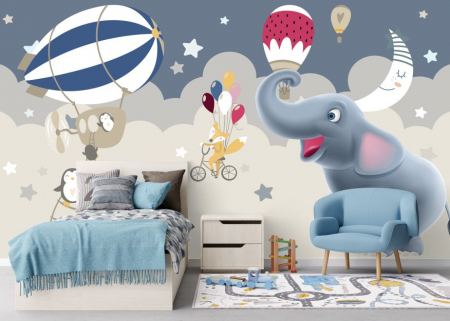 Pentru copii - Fototapet Fly With Us