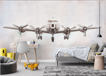 Pentru copii - Fototapet Flying Airplane