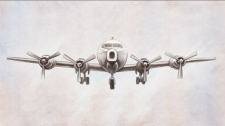 Fototapet Flying Airplane [1]