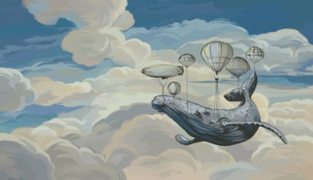 Fototapet Flying Whale [1]
