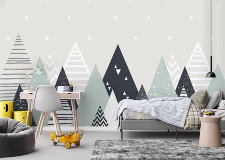 Forme Geometrice - Fototapet Funky Mountains