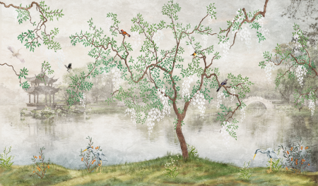 Fototapet fara imbinari Birdsong On A Quiet Morning [3]