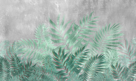 Fototapet fara imbinari The Misty Tropical Leaves [2]
