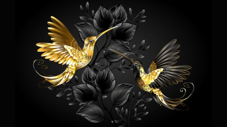 Fototapet Golden Colibri [1]