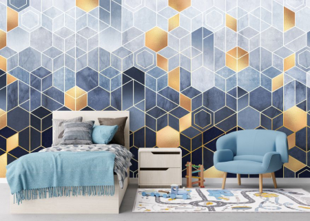 Fototapet Hexagon