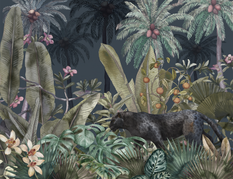Fototapet Living & Dormitor - Midnight Jungle [3]