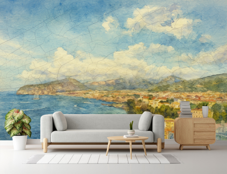 Peisaj - Fototapet Living & Dormitor - Plaja In Acuarela