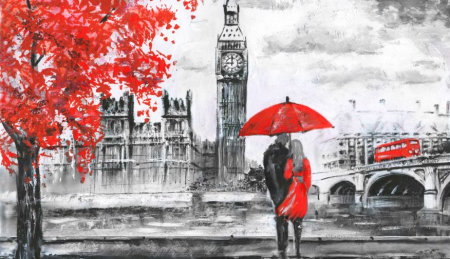 Fototapet London Rainy Day [1]