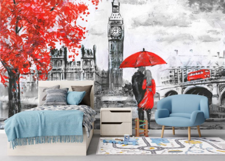 Pentru copii - Fototapet London Rainy Day