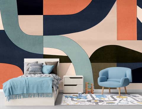 Fototapet fara imbinari - Fototapet Modern Geometric pentru Dormitor/Living