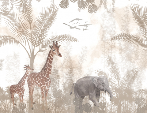Fototapet Pentru Copii - Pastel Savannah [2]