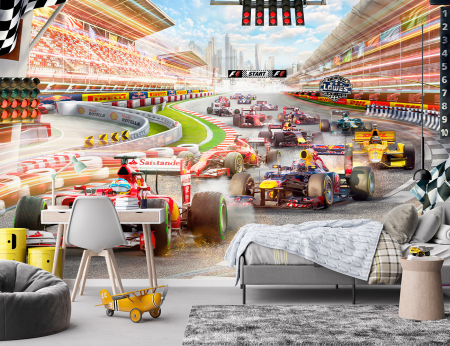 Fototapet fara imbinari - Fototapet Pentru Copii - Racing Champions