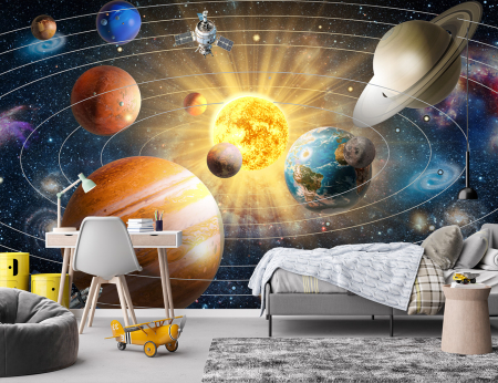 Fototapet fara imbinari - Fototapet Pentru Copii - Sistemul Solar
