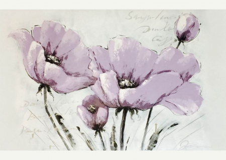 Fototapet Poopy Flower Watercolor [1]