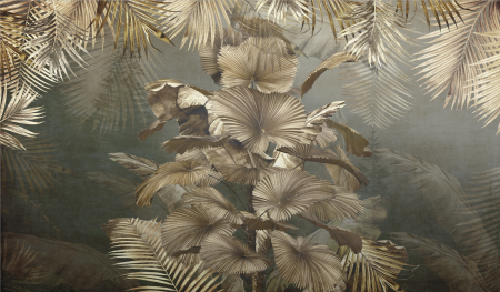 Fototapet fara imbinari Rusty Tropical Leaves [2]