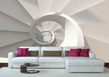 Fototapet fara imbinari - Fototapet Spirală