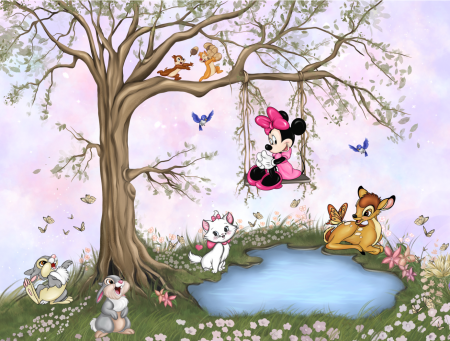 Fototapet Sweet dream friends on pink [3]
