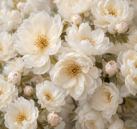 ExclusivArt - Fototapet Vanilla Peonies fără îmbinări | Dreamwall.ro