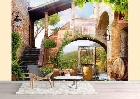 Frescă - Fototapet Vinoteca Di Tuscania