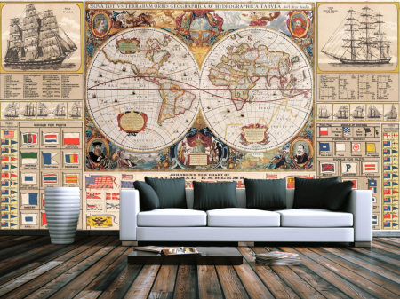 Pentru copii - Fototapet fara imbinari Vintage Navigation