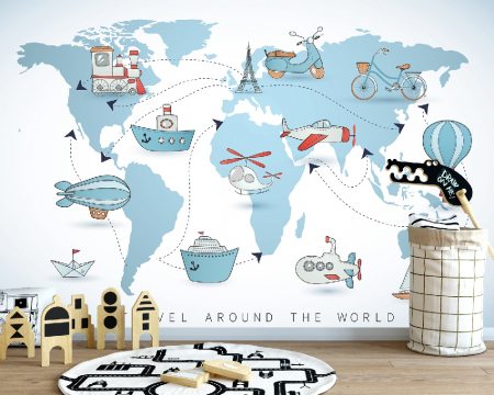 Fototapet World Tour Map [1]