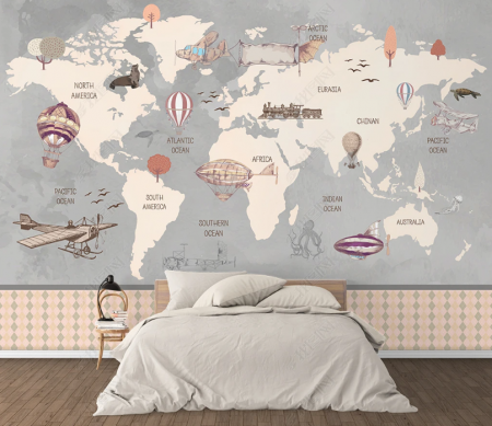 Fototapet World Travel Map [2]
