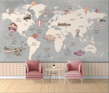 Fototapet World Travel Map [1]
