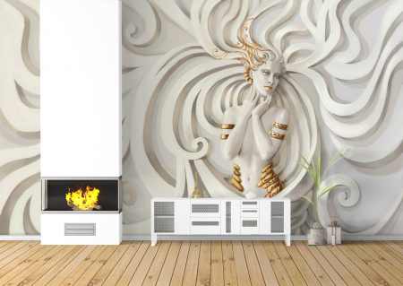 Abstract - Fototapet fara imbinari 3D Living si Dormitor - Zeița Afrodita