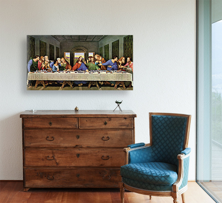 Tablou Canvas Cina cea de Taină - Artă Religioasă Pictată [1]
