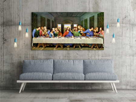 Tablouri Canvas - Tablou Canvas Cina cea de Taină - Artă Religioasă Pictată