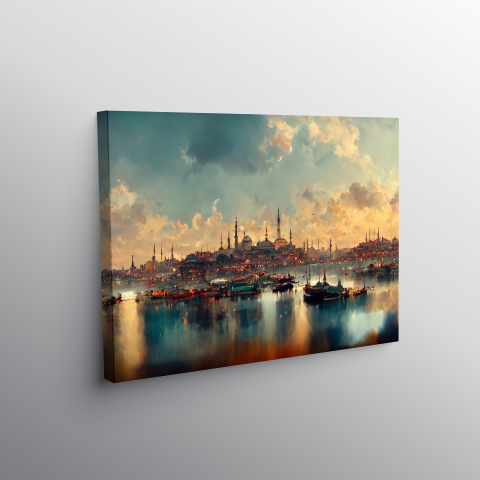 Tablouri Canvas - Tablou Canvas Peisaj Turcia Acuarela