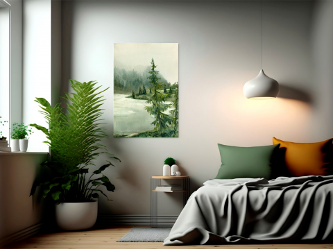 Tablou canvas Peisaj Munte Primavara Lac [3]