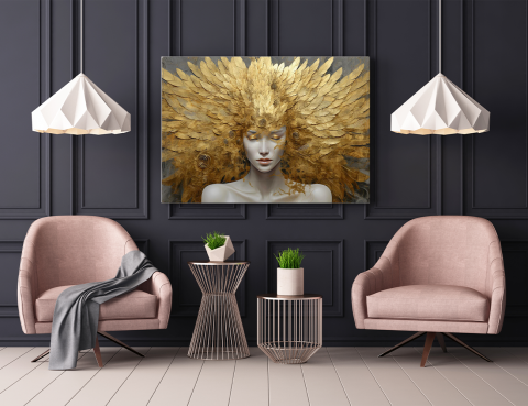 Tablouri Canvas - Tablou Canvas Zeita de Aur - Living & Dormitor