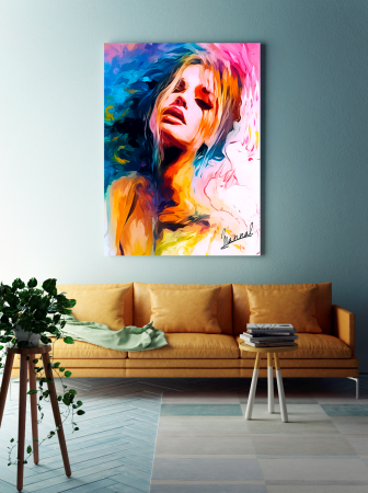 Tablouri Canvas - Tablou Colorful Feeling mock-up in camera / model