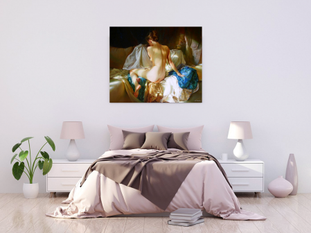 Tablouri Canvas - Tablou Tender Revelation Girl mock-up in camera / model