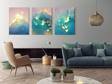Tablouri Canvas - Tablou Turquoise Sea mock-up in camera / model