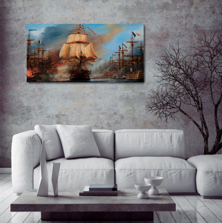 Tablouri Canvas - Tablou Pe Panza - Naval Battle