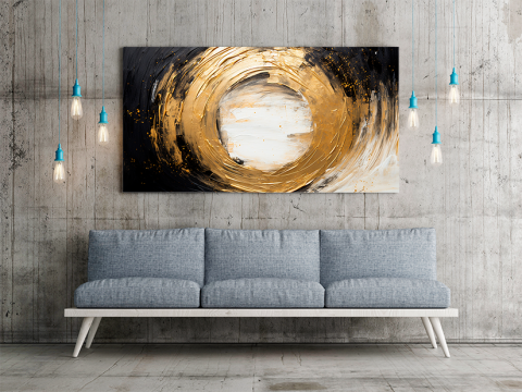 Tablou Canvas Abstract De Aur [1]