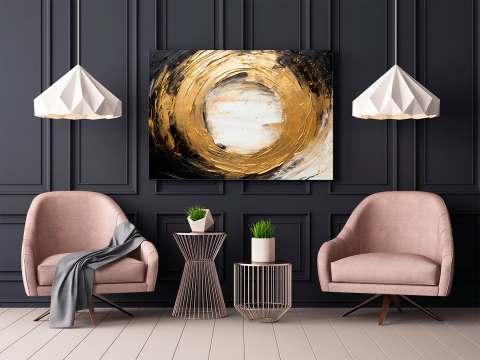 Tablou Canvas Abstract De Aur [3]