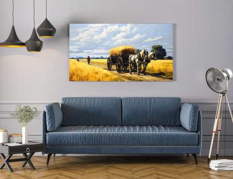 Tablouri Canvas - Tablou pe panza - Sunlit Wheat Fields